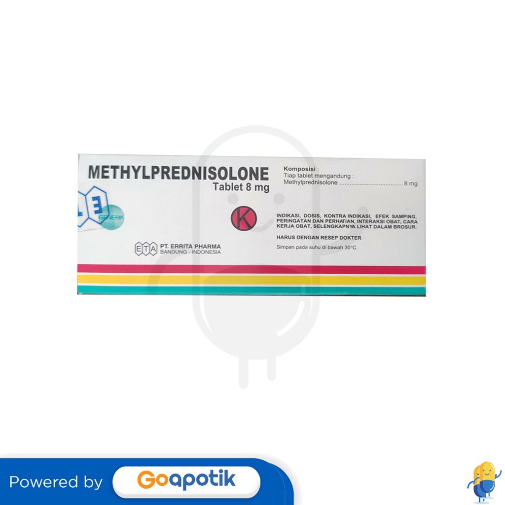 Methylprednisolone Errita 8 Mg Box 100 Tablet