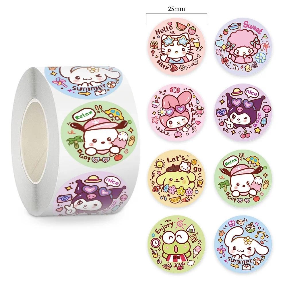 

500Pcs Sanrio Cartoon Melody Hello Kitty Stickers Sealing Cute Decoration Decals DIY Laptop Phone Kids Rewards Sticker Gifts