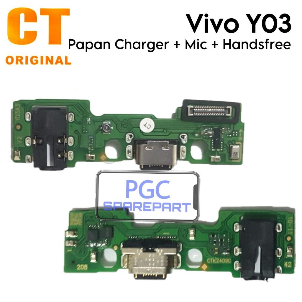 Board Konektor PCB Charger Mic + Handsfree Vivo Y03 / V2332 - Flexible Flexibel Fleksibel Fleksible 