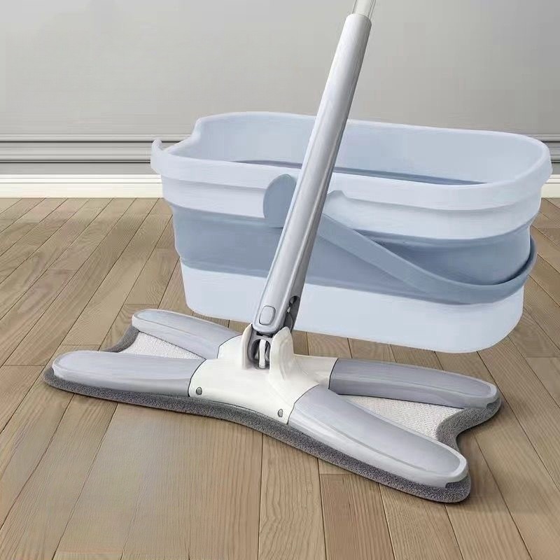 New Alat Pel Lantai Pembersih/Alat Pel Lantai Mop Dengan Rol Praktis Kain Pel Putar Spin Mop/Alat Ka