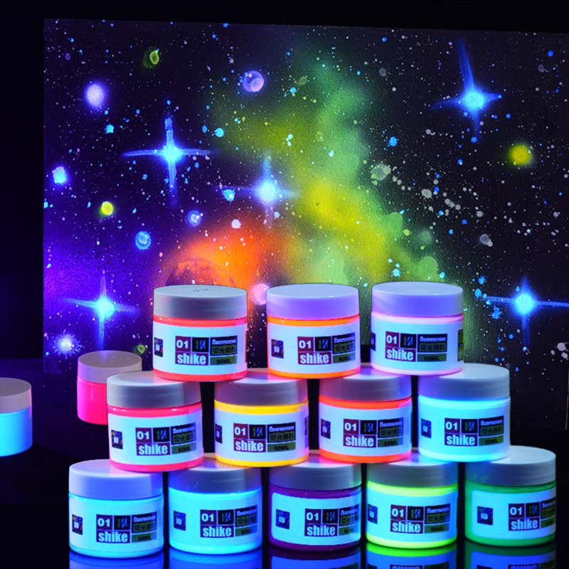 

50ml Fluorescent Acrylic Pigment Water-based Ultra-long Glow for Luminous Party Graffiti Art DIY Decoration Advertising Logo