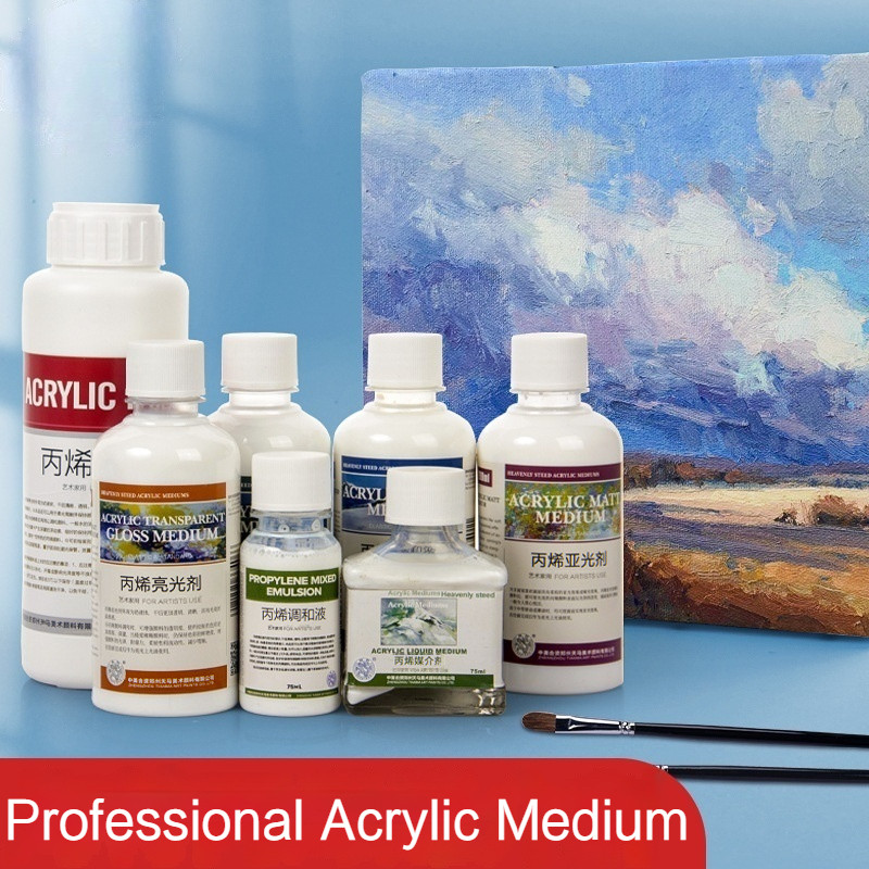 

1 Bottle Premium Acrylic Flow Medium 100/280ml Matte /Gloss Art Special Painting Pigment Professional Acrylic Blending Liquid