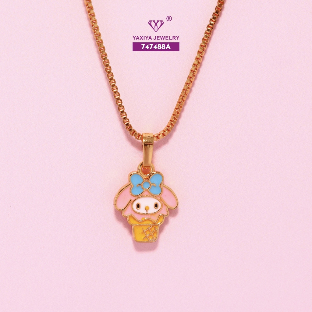 Yaxiya Kalung Set Anak Krakter Perhiasan Lapis Emas 18K 975