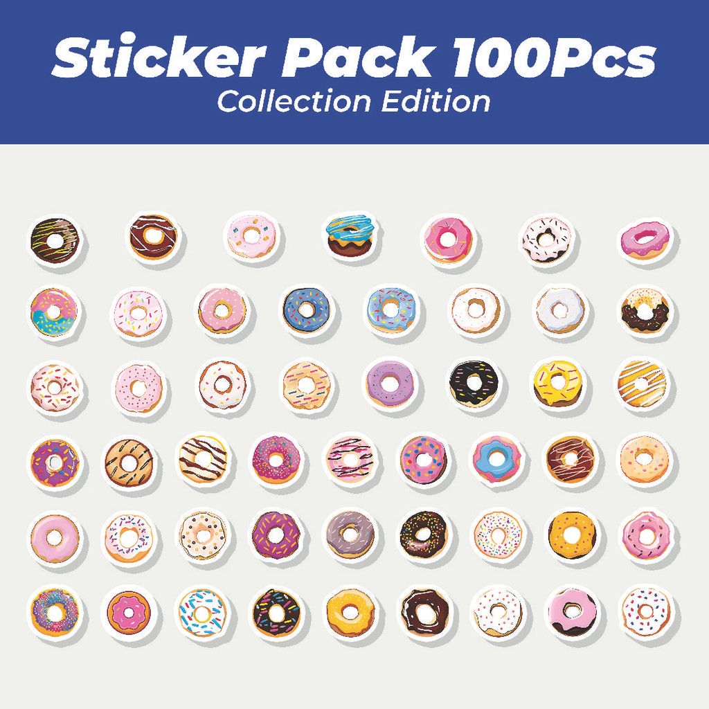 

Hot Stiker Delicious Doughnut [Donat Lezat] Lucu Anti Air Stikers Berperekat Waterproof Sticker Decal Buat Motor Helm Buku Journal Koper Casing HP Laptop Botol Minum
