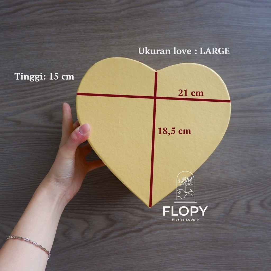 

[ 3 Ukuran ] Bloom Box Love Hati - Kotak Bentuk Hati