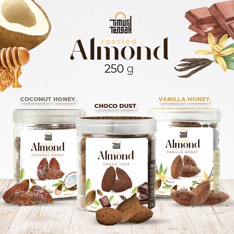 

Timur Tengah Kacang Almond Choco Dust Vanilla Honey 250 Gr Original Premium