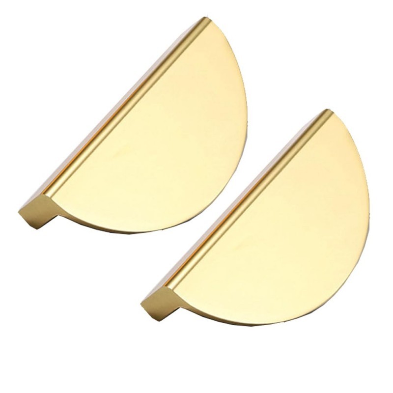 Tarikan Bulat Lemari Gold Handle Lemari Handle Bulat Lemari Handle Pintu Setengah Lingkaran Tarikan