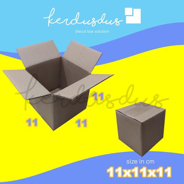 

11x11x11 cm kardus box karton kotak packing packaging POLOS SHEET
