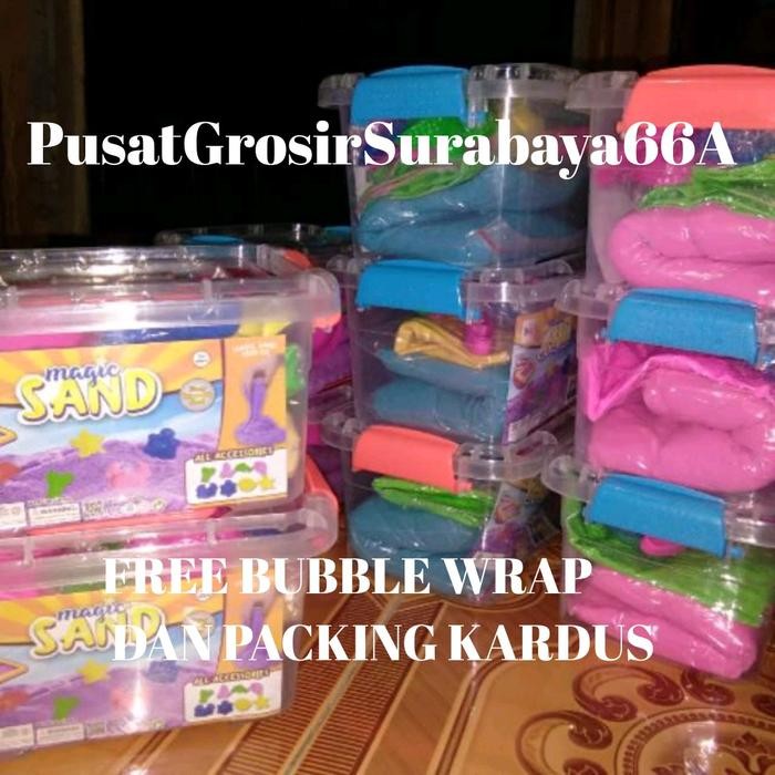 ( BISA COD ) PROMO Mainan Anak Pasir 1kg  Ada Cetakannya / Mainan Pasir Ajaib / Mainan Pasir Kinetik
