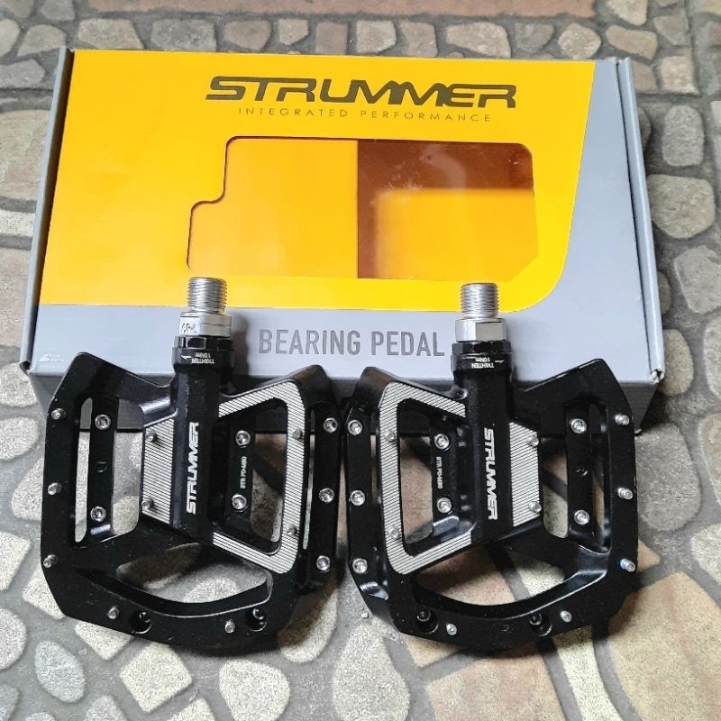 PEDAL SEPEDA MTB STRUMMER 80 HITAM ALLOY sparepart sepeda termurah