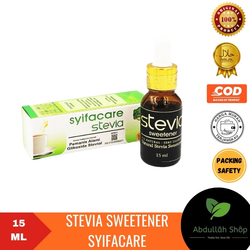 

Stevia Sweetener Stefia Gula Cair Non Kalori Sugar Pemanis Alami