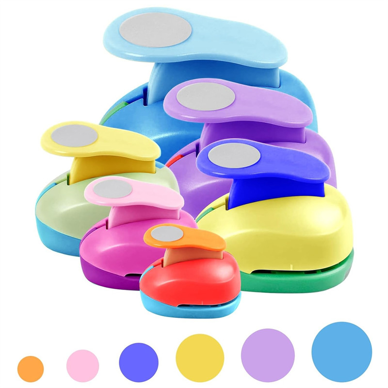 

Reliable-Paper Crafts Circle Punches - 6 Sizes Of Circle Cutters, Including 3-Inch Circle Punches, In Random Colors,For Crafts,P