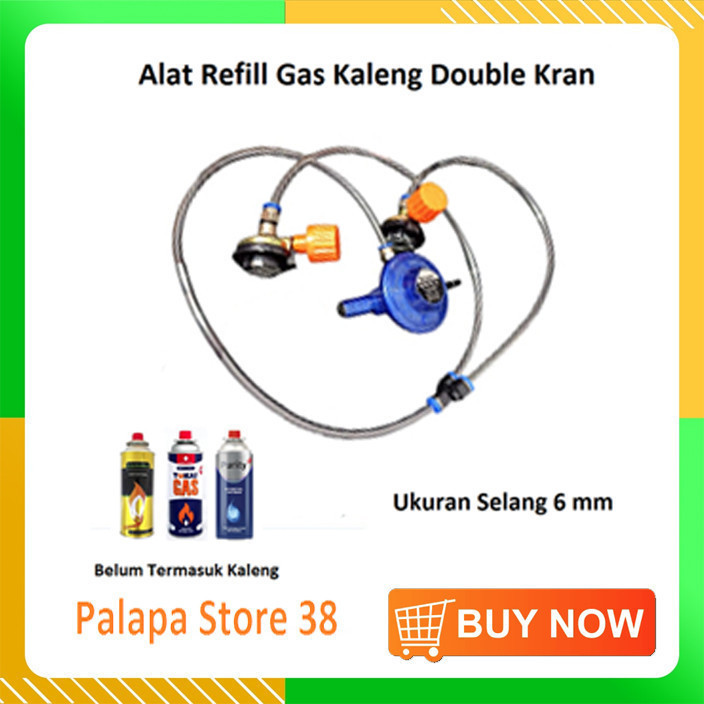 PLP - Alat Refill Gas Portable Double Kran Selang 6 mm