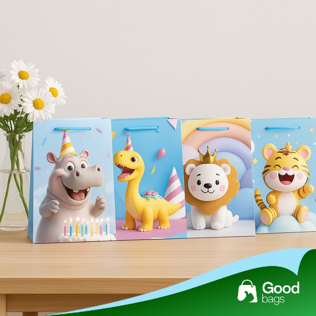 

Paper Bag Motif Animal / Paper Bag Ultah Anak / Goodie Bag Ultah Anak / Tas Bingkisan Souvenir Ultah I AL01D5-AL03D5