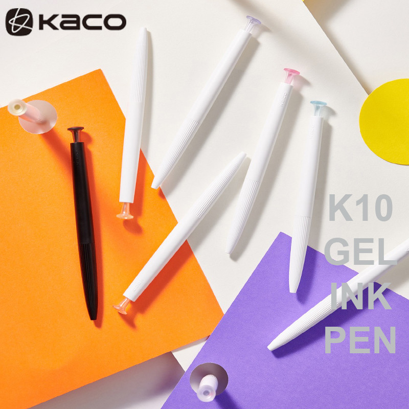 

KACO K10 Gel Pen 0.45mm Quick-drying Press Signature Pen Simple High Value Ins Style Smooth Writing Notes Study Exam Stationery