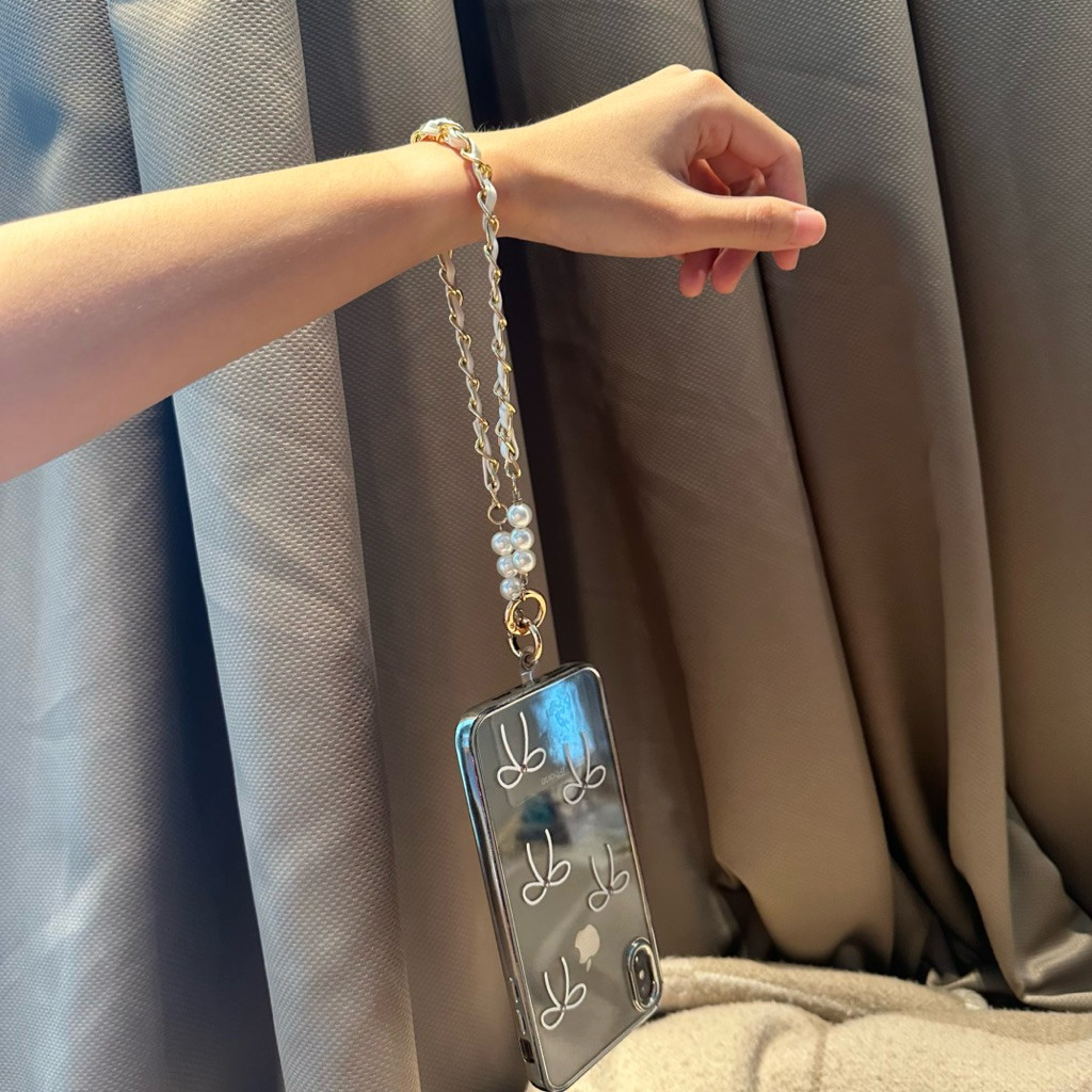 Woman Needs - Lanyard Gelang Gantungan HP Mutiara 35cm Anti Hilang Tali Gantungan Handphonr Android 