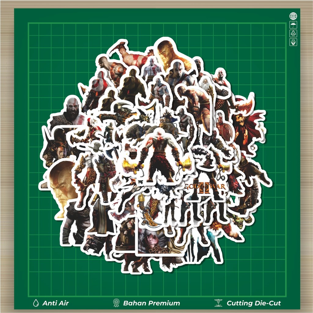 

HOT 50 PCS STIKER Stiker Video Game Series God Of War Character Mix Stiker Fashion Cars Decal Dingin Kartu Album Custom Vinyl Anti Air- Sticker Aesthetic Buku Journal Koper Casing HP Tablet Laptop Helm Motor Botol Minum