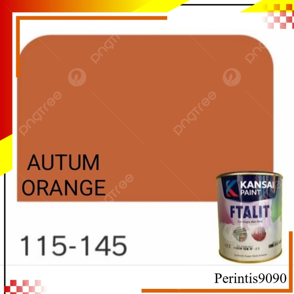 

Cat minyak Ftalit kansai paint 1kg Autum orange