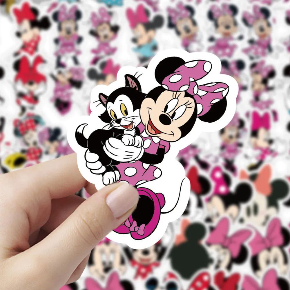 

10/30/64pcs Disney Mickey Mouse Minnie Mouse Cartoon Stickers Cute DIY Laptop Luggage Scrapbook Bike Waterproof Sticker Toys