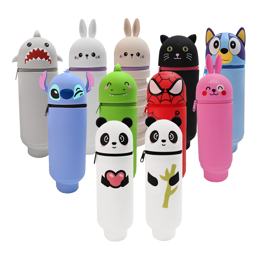 

Stand up Pen Case Transparent PVC Storage Organizer for Office School Supplies