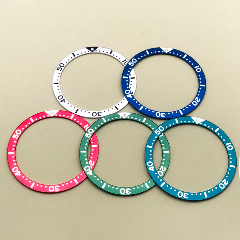 39mm SKX Bezel Insert Flat seiko turtle case ring Fits NH35 NH36 6105 Turtle Watch cases Replace man