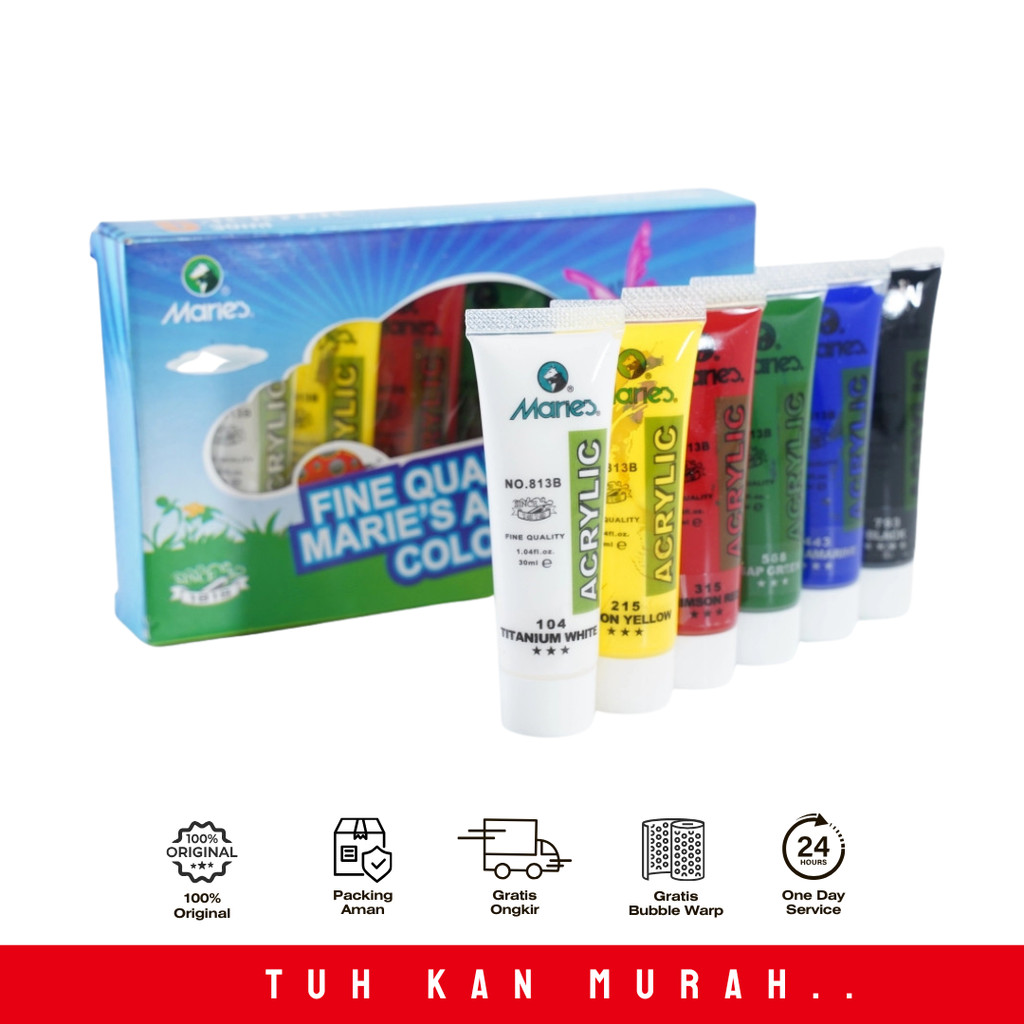 

ACRYLIC COLOUR MARIES 81306B 30ML 6 WARNA