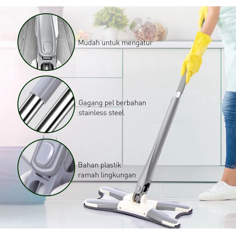 [COD} Alat Pel Lantai/ Super Mop/ MOP ALAT PEL LANTAI FLEXIBLE PERAS OTOMATIS / SUPER MOP FLEXIBLE