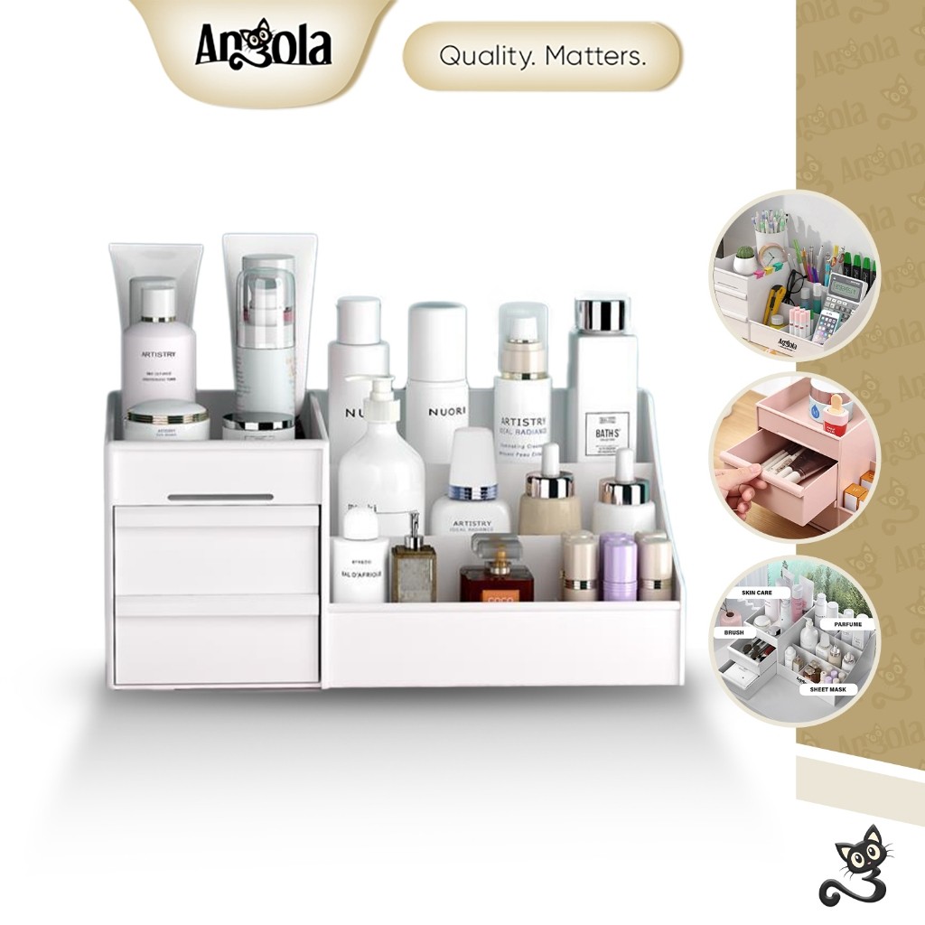 

ANGOLA Rak Kosmetik D44 Rak Makeup Storage Kotak Penyimpanan Skincare / Kosmetik / Alat Tulis