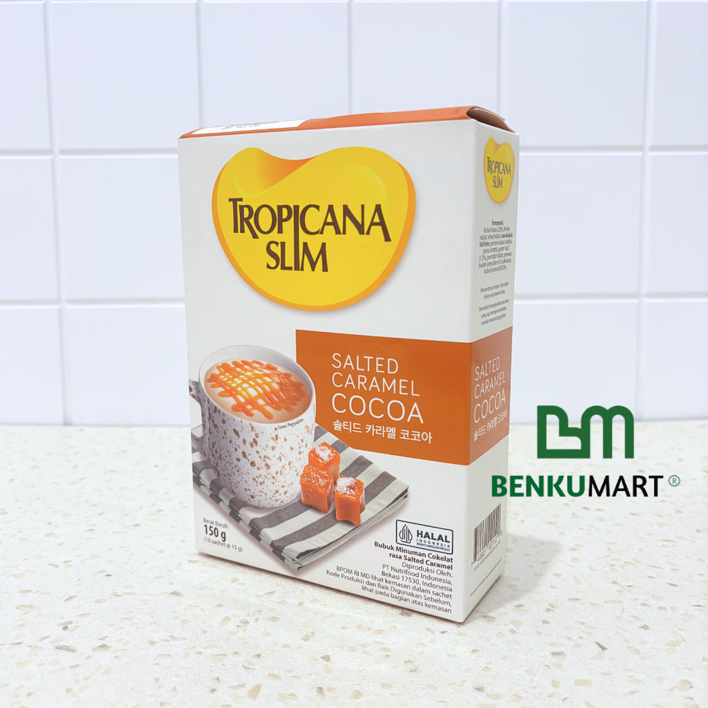 

Tropicana Slim Salted Caramel Cocoa 10 Sachet x 15 gr (150 gr)