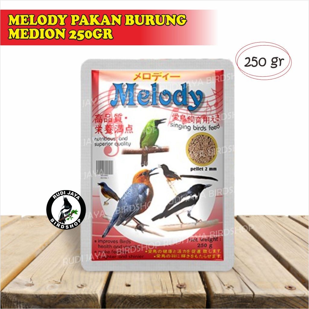 READY MELODY MEDION MELODI 250 GRAM VOER COKLAT MAKANAN BURUNG MURAI KACER WAMBI SEPERTI TOPSONG