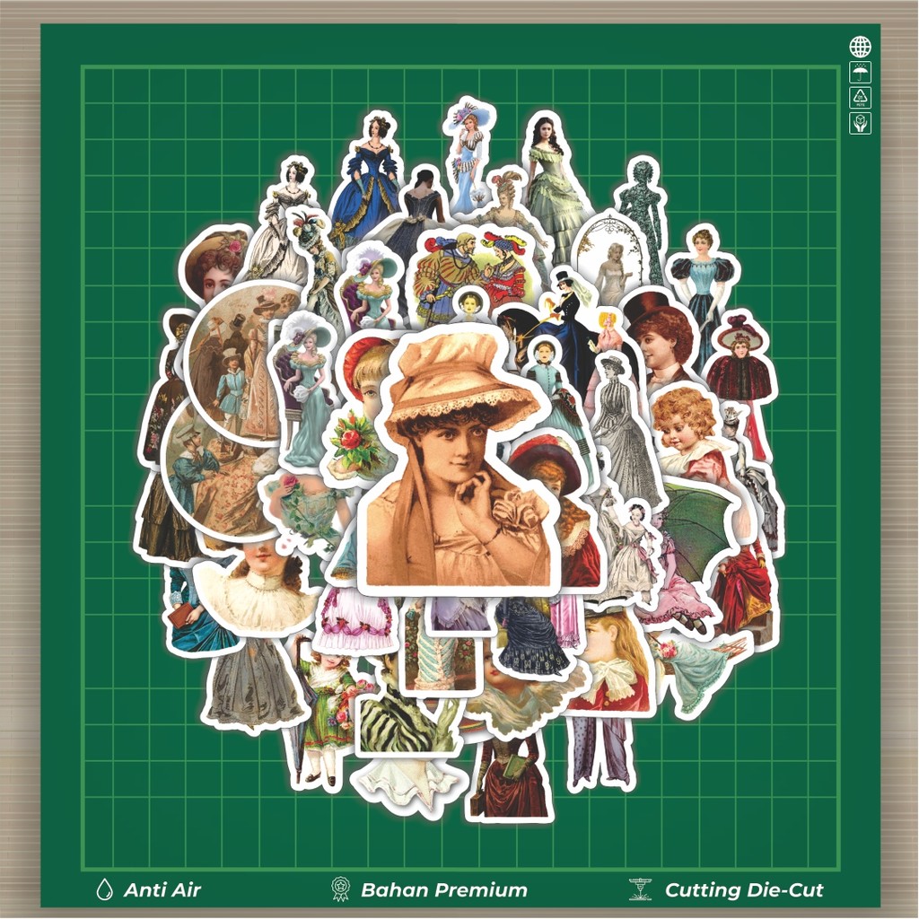 

HOT 50 PCS STIKER Stiker Series Victorian Fashion Stiker Fashion Cars Decal Dingin Kartu Album Custom Vinyl Anti Air- Sticker Aesthetic Buku Journal Koper Casing HP Tablet Laptop Helm Motor Botol Minum