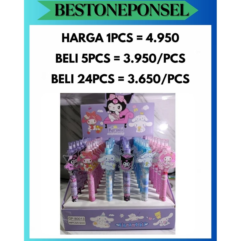 

BOP PULPEN PENA GEL 0.5MM CETEK TINTA HITAM MOTIF CANTIK BLACKPINK SANRIO SHINCAN LOTSO