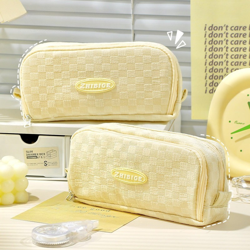 

Large capacity Pen Bag Simple and Creative Pencil Case Fashionable and Cute High School Girl Stationery Box