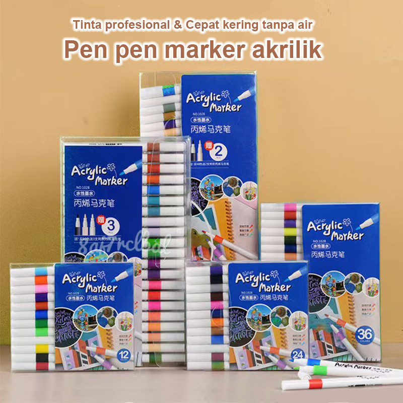 

Spidol Akrilik HighTune - Set Lengkap 12/24/36/48/60/80 Warna Untuk Seni & Desain