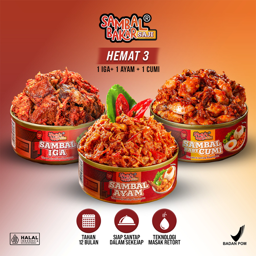 

Hemat 3 - Sambal Bakar Saji - Sambal Bakar Indonesia