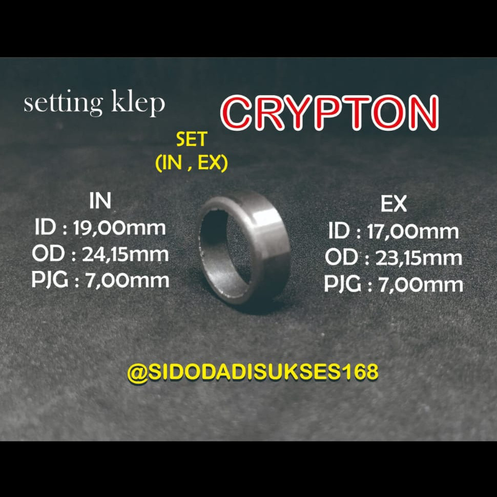 setting klep/dudukan klep/cincin setting crypton set