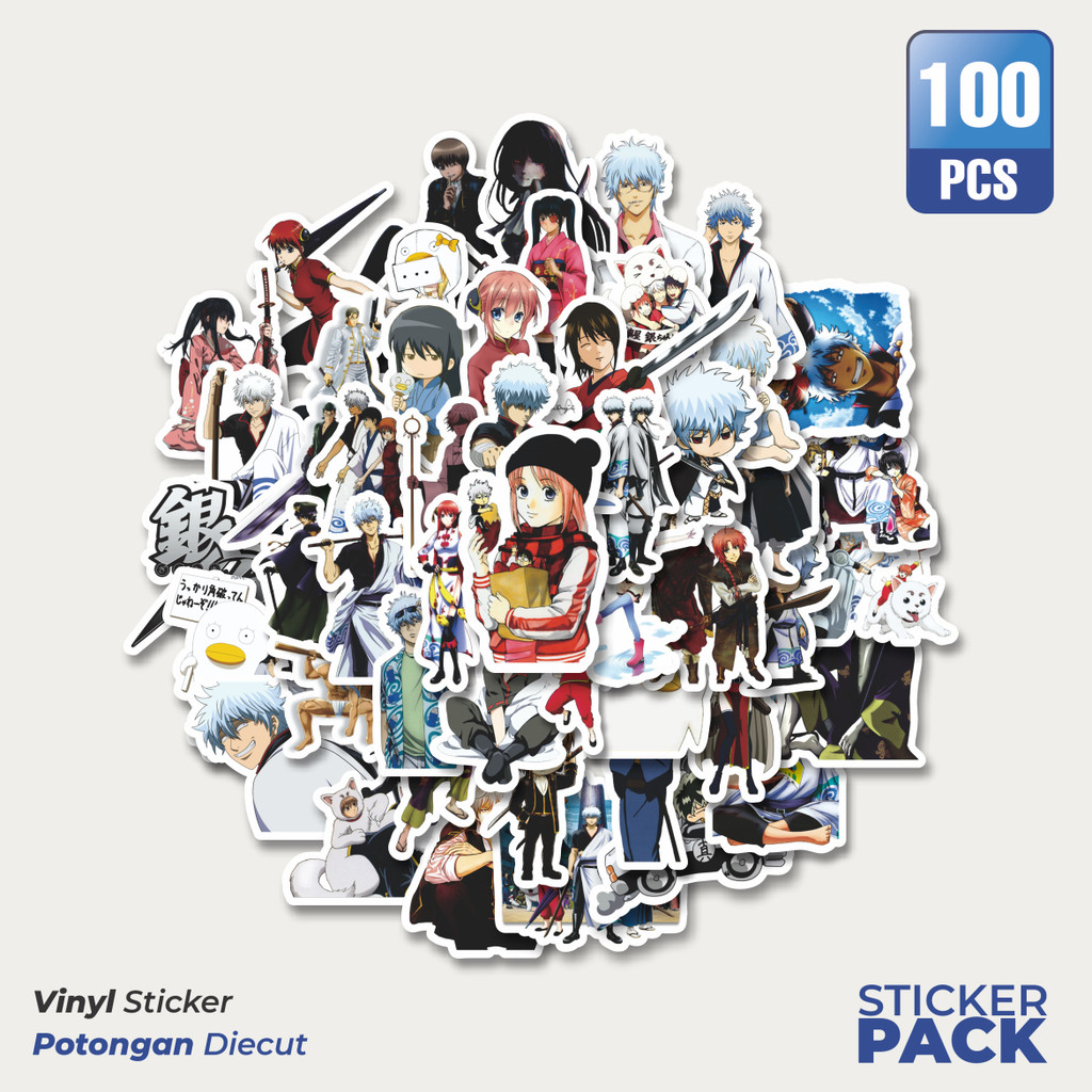 

Stiker Vinyl Stiker Anime Series Gintama Character Mix 1 Waterproof Aesthetic- Untuk Laptop, Motor, dan Helm - Paper Stationery Pack