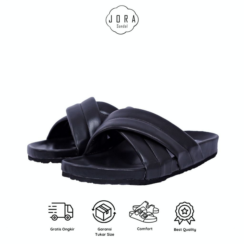 JORA - Sandal Wanita - Wola Hitam | Size 35 - 43