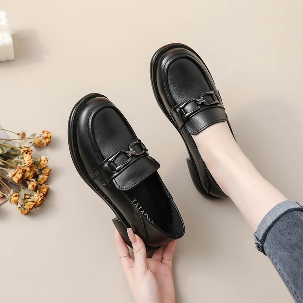 Sepatu Import  kulit sapi Sepatu Wanita INGVIVI Mewah dengan Bahan Sol Karet Premium