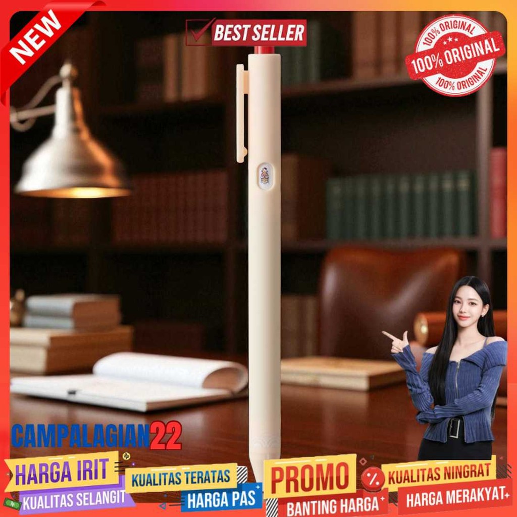 

Kaco Pena Pulpen Gel Small Window Pattern Quick Dry Black Ink 1 PCS - K1053