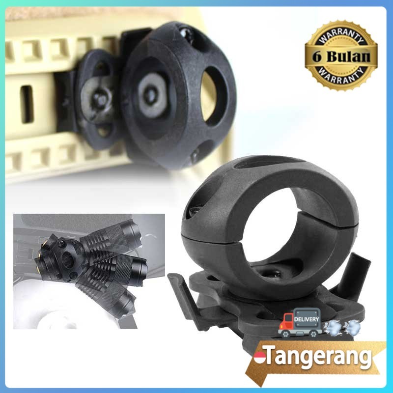 Holder Clip Senter Helmet Tactical / Holder Senter Helm Safety Outdoor