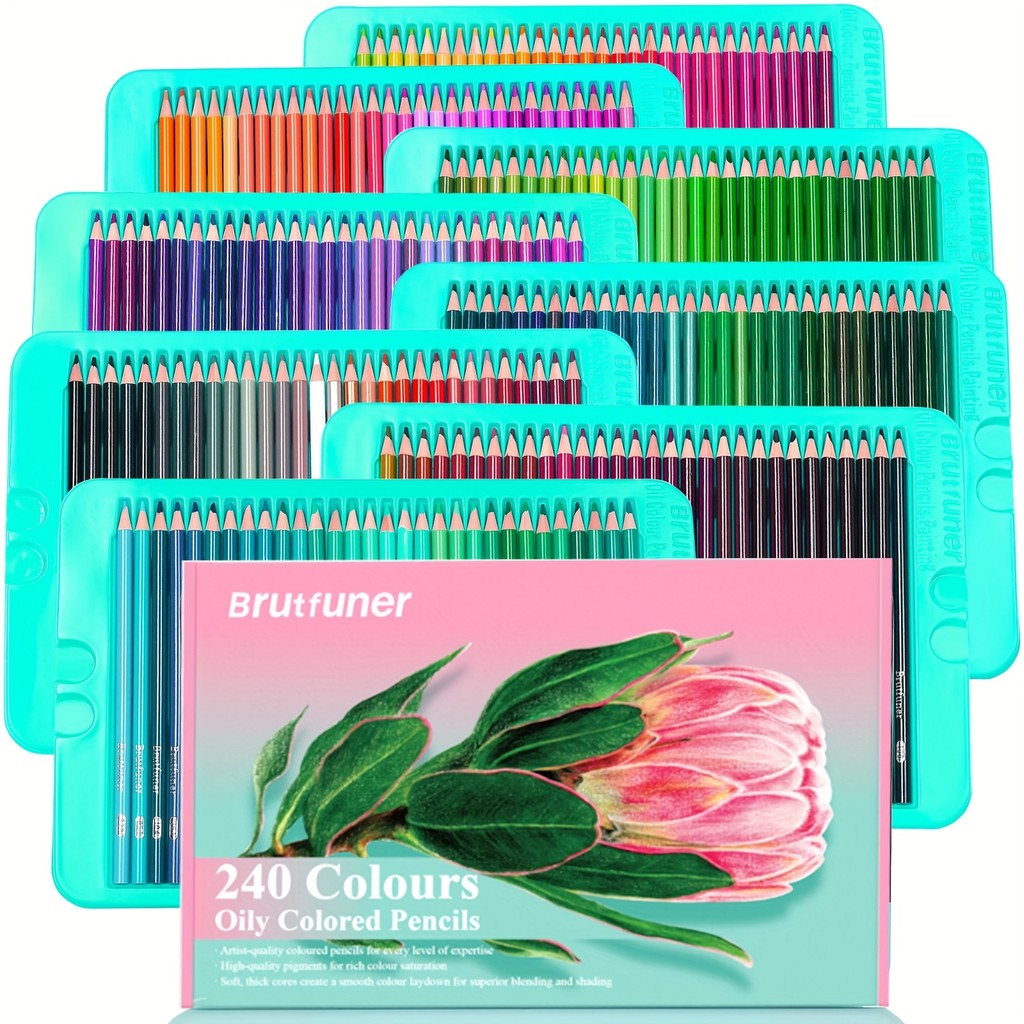 

Brutfoner 260-color Professional oil-based wood pencil set, oil painting, sketch, colored pencils, school painting, art supplies