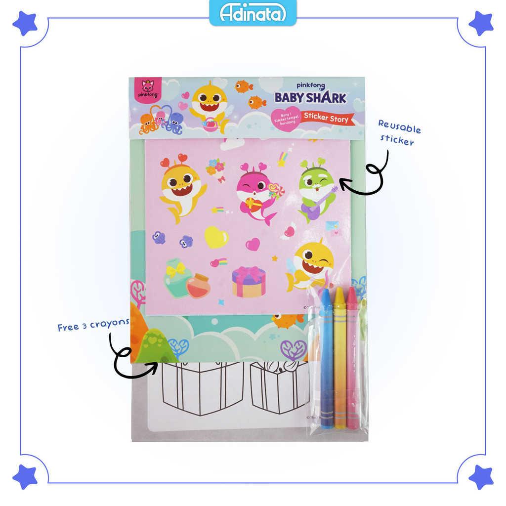 

Baby Shark Sticker Story Book 2530-6712 - Adinata / Stiker