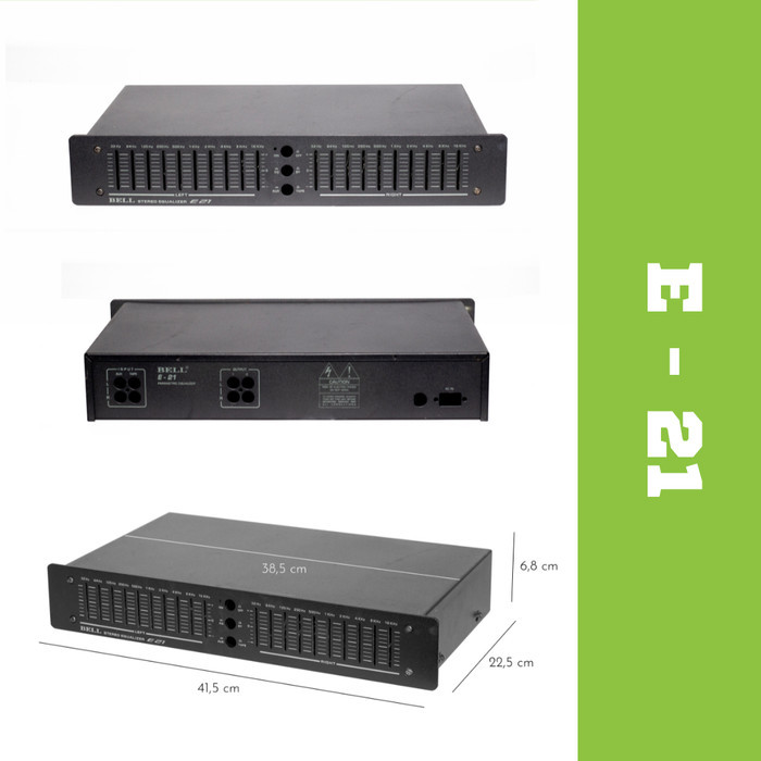 Box Equalizer EQ 2x10 2 x 10 E-21 E 21 20 channel BELL