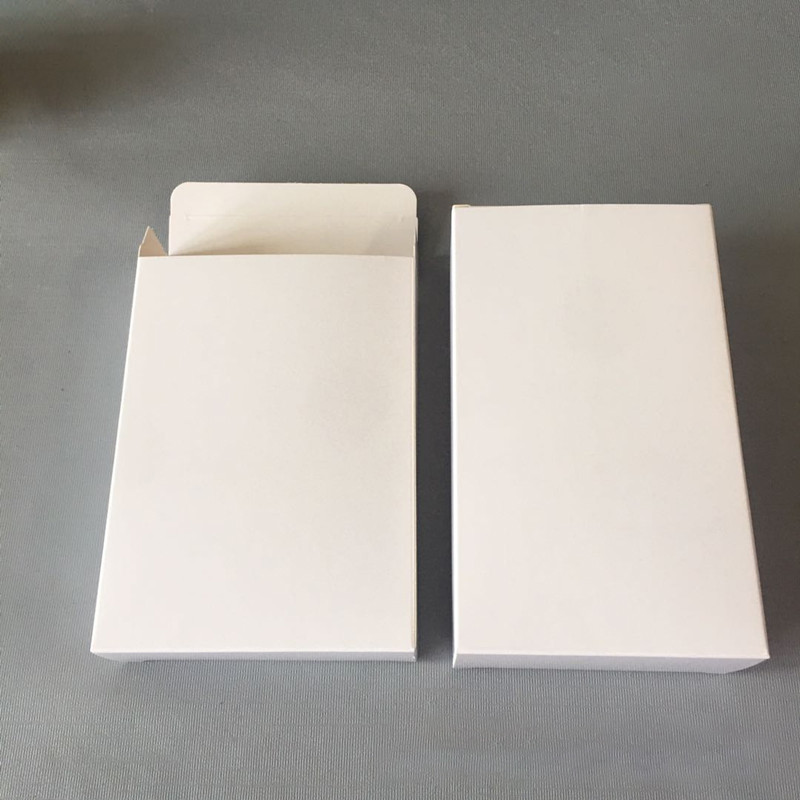 

50Pcs Flat White Cardboard Box Mobile Phone Case Packaging Handmade Soap Gift Box Supports Custom Size and Printed Logo