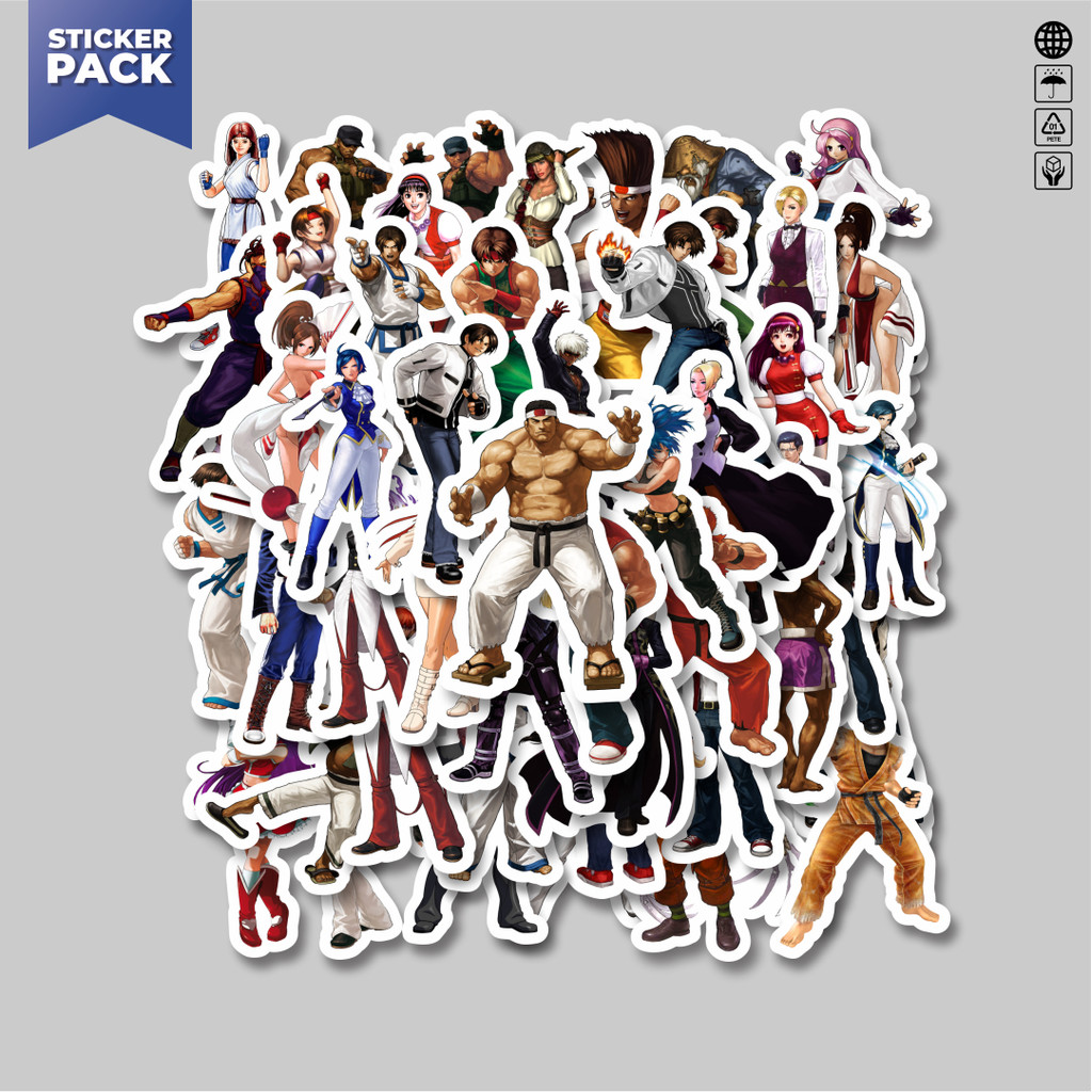 

[100PCS]Stiker Pack Stiker Game Series King Of Fighter Character Mix 5 Aesthetic Vinyl Anti Air Dekorasi Sticker Laptop Buku Journal Koper Helm Casing HP Gitar Helm Skateboard