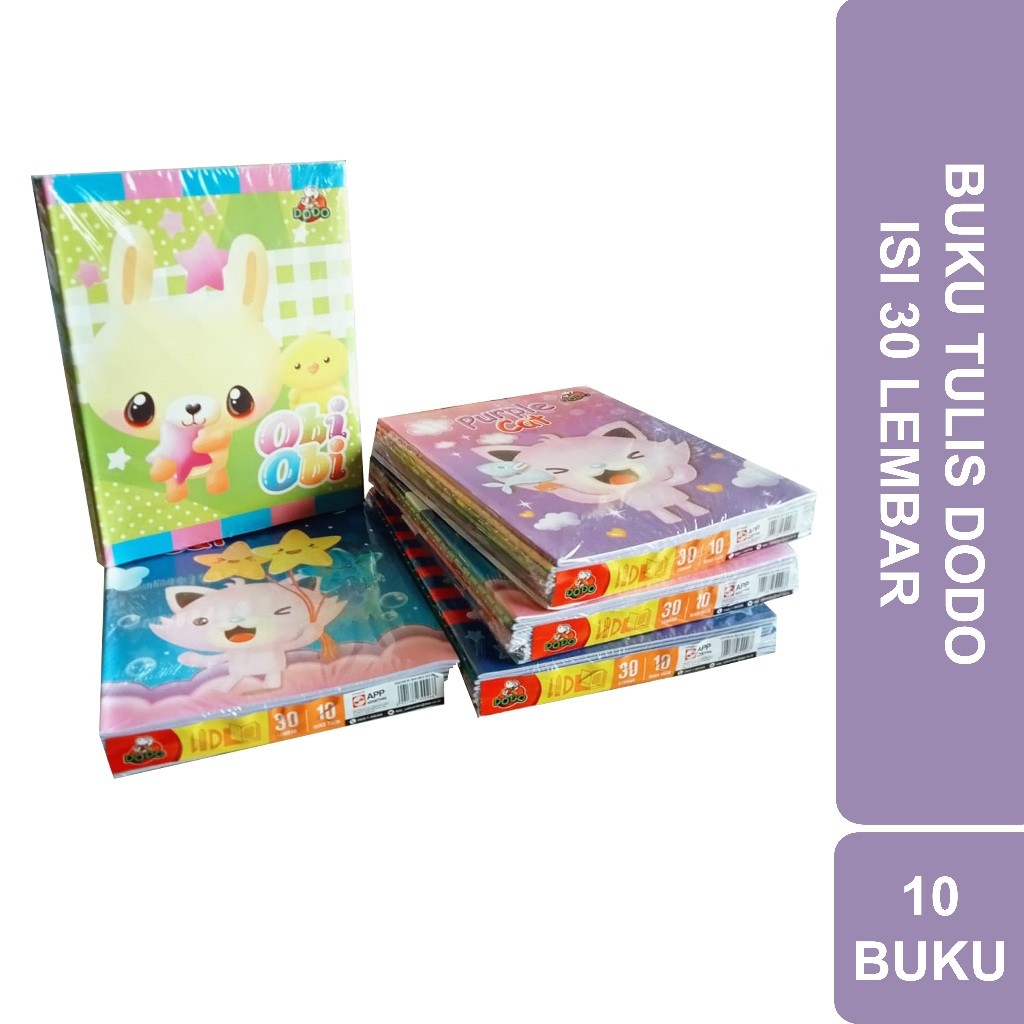

Buku Tulis Sekolah Bergaris Dodo Isi 30 Lembar 10 Buku