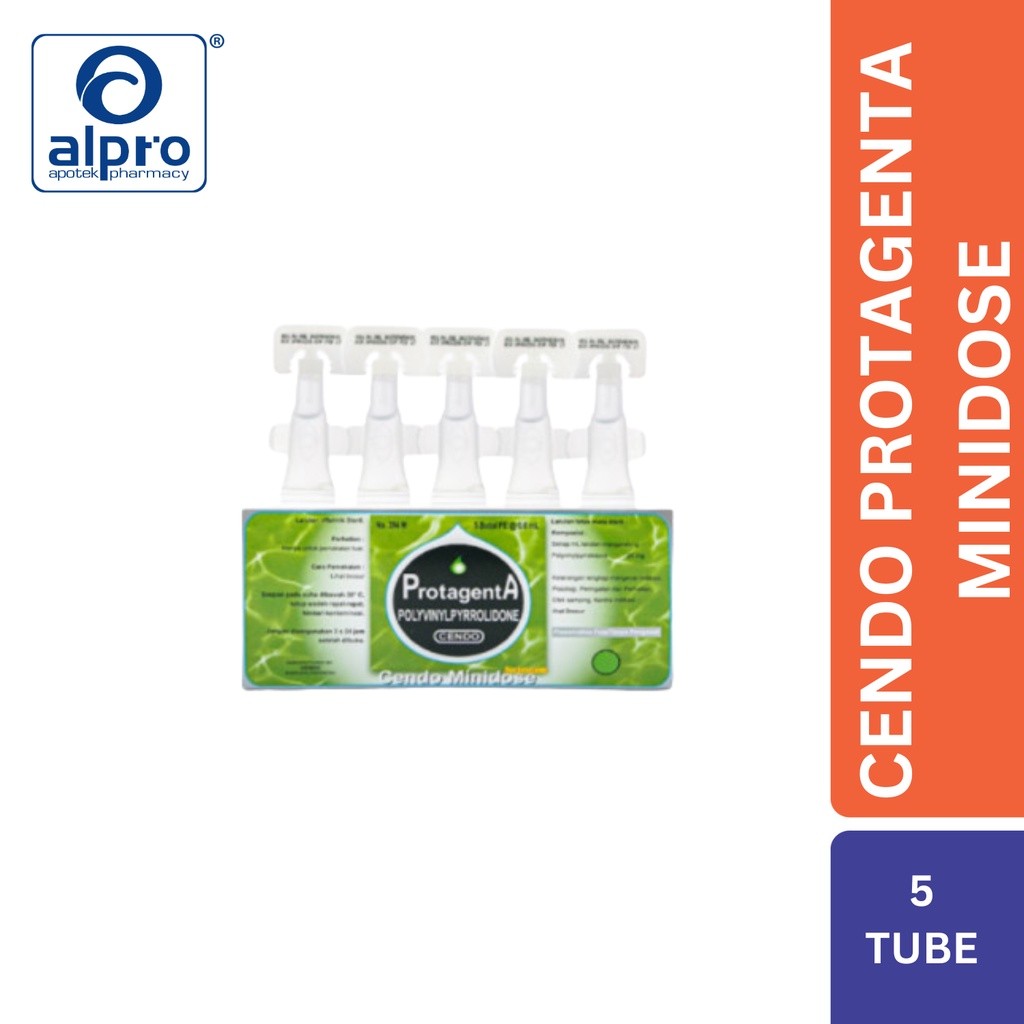 Cendo Protagenta Minidose 1 Strip @5 Tube / Obat Tetes Mata Kering/ Iritasi Mata