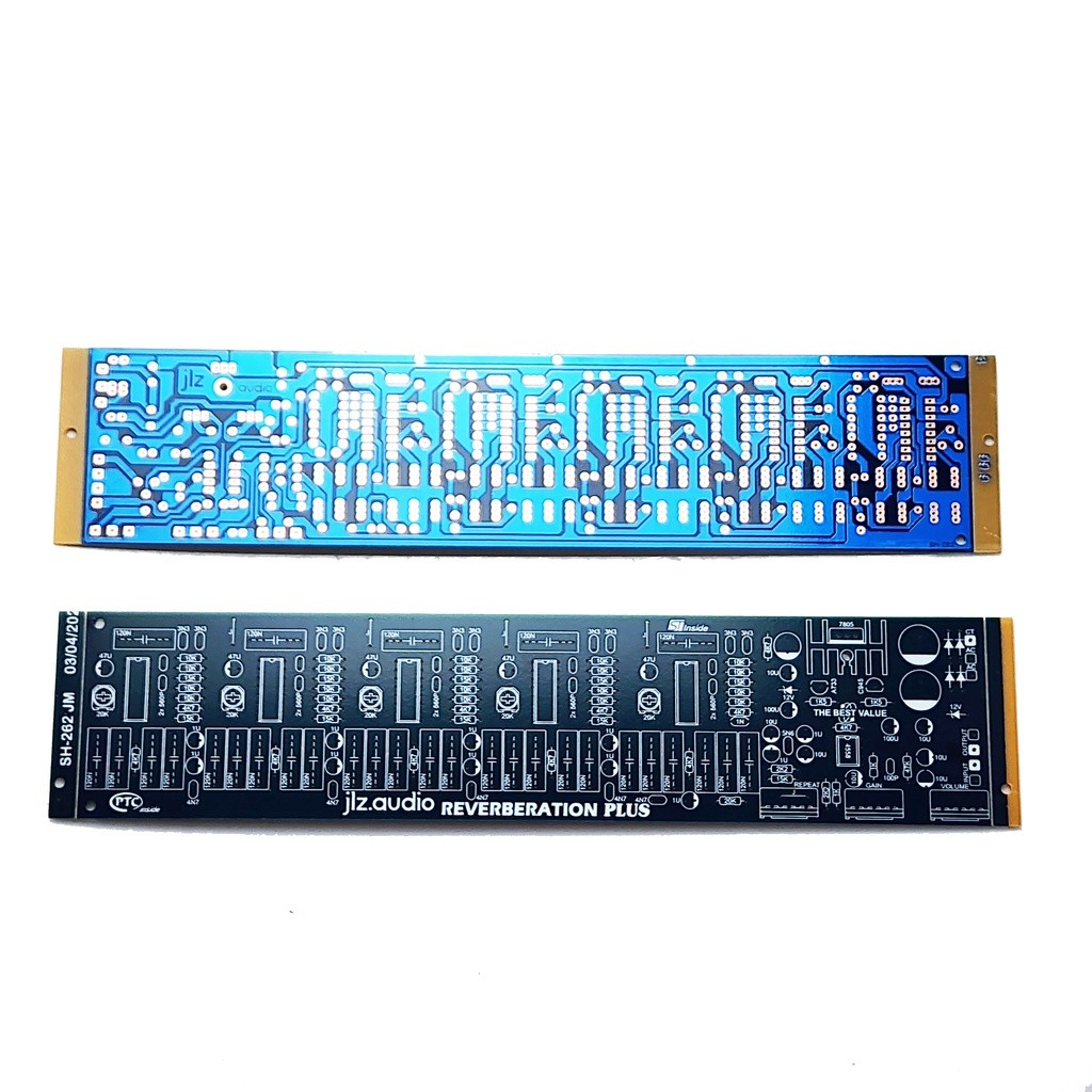 (EP)  PCB ECHO REVERB 5 IC 3 POTENSIO + POWER SUPPLY