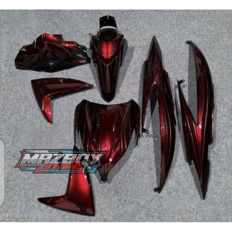 COVER BODY HALUS VARIO FI 110 WARNA RED MOONLIGHT ORIGINAL WIN - fullset body halus vario 110 fi war